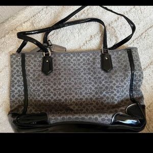 Coach Poppy Signature C Metallic Outline Purse